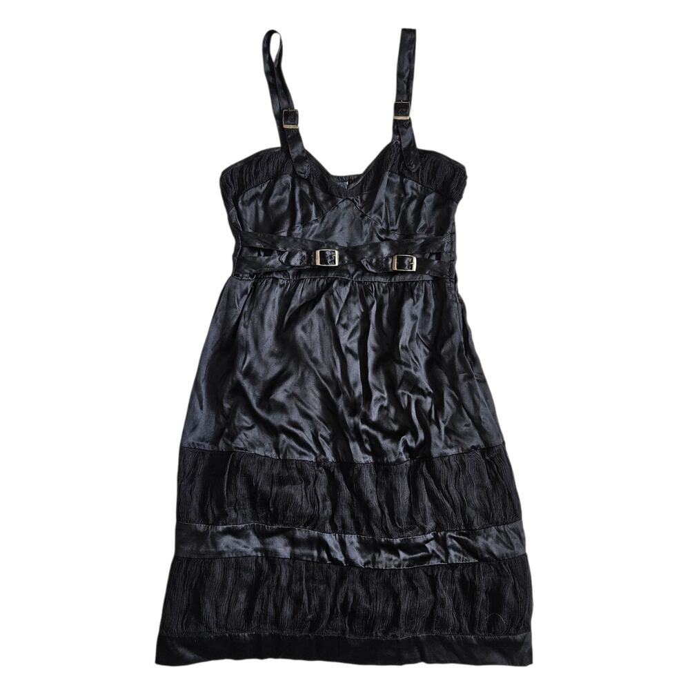 Y2k Jean Paul Gaultier Silk Buckle Mini Dress - Size Small (IT 42) - Picture 10 of 10